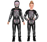 W WIDMANN MILANO Party Fashion - Disfraz infantil Esqueleto brillante, mono, Día de los Muertos, Halloween