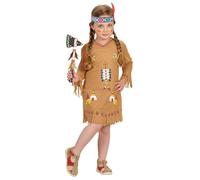 W WIDMANN MILANO Party Fashion - disfraz infantil indio, vestido, diadema con plumas, carnaval, fiesta tematica