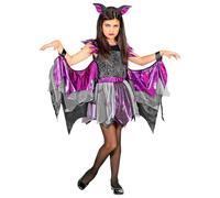 W WIDMANN MILANO Party Fashion - Disfraz infantil Murciélago, vestido con alas, orejas, disfraz para Halloween