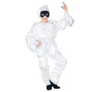 W WIDMANN MILANO Party Fashion - Disfraz infantil Pulcinella, disfraz tradicional blanco para teatro, carnaval