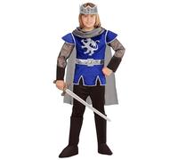 W WIDMANN MILANO Party Fashion - Disfraz infantil Rey Arturo, chaqueta, pantalón, cubrebotas, corona, capa, carnaval, fiesta temática