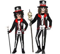 W WIDMANN MILANO Party Fashion - Disfraz infantil Sacerdote vudú, esqueleto, disfraz Halloween