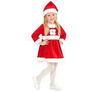 W WIDMANN MILANO Party Fashion - disfraz infantil Santa Niña, vestido, Navidad, disfraz de Navidad, disfraces