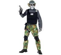 W WIDMANN MILANO Party Fashion - Disfraz infantil Soldado esqueleto, uniforme militar, disfraz de carnaval