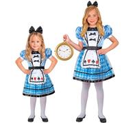 W WIDMANN MILANO Party Fashion - Disfraz infantil Wonderland Girl, disfraz de cuento de hadas, para carnaval