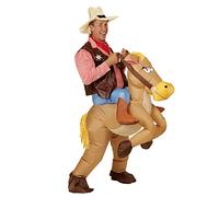W WIDMANN MILANO Party Fashion - Disfraz inflable de caballo, con ventilador integrado y sombrero, carnaval, fiesta temática