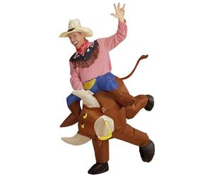 W WIDMANN MILANO Party Fashion - Disfraz inflable de toro salvaje, con ventilador integrado, carnaval, fiesta temática