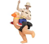 W WIDMANN MILANO Party Fashion - Disfraz inflable Investigador sobre avestruz, con ventilador integrado, carnaval, fiesta temática
