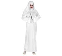 W WIDMANN MILANO Party Fashion 77555-Disfraz de monja fantasma (túnica, gorro y guantes, talla XXXL), blanco, color (Widmann S.r.l. 77555)