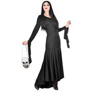 W WIDMANN MILANO Party Fashion - Disfraz Morticia, vestido, bruja, hada malvada, Halloween, carnaval