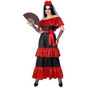 W WIDMANN MILANO Party Fashion - Disfraz Mujer Día de los Muertos, vestido con accesorios, para carnaval, Halloween, Día de los Muertos