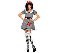 Widmann Creepy Doll (Dress With Crinoline Underskirt, Hair Bow) (M) Black