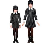 W WIDMANN MILANO Party Fashion - disfraz niño dark niña, vestido, gótico, colegiala, carnaval, Halloween