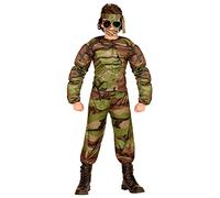 W WIDMANN MILANO Party Fashion - Disfraz niño soldado musculoso, camuflaje, militar, disfraces