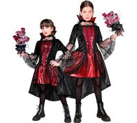 W WIDMANN MILANO Party Fashion - Disfraz niño vampiro, vestido y collar, gótico, chupasangre, condesa oscura