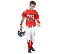 W WIDMANN MILANO Party Fashion - Disfraz Niños Zombie Jugador Fútbol Americano, Secundaria, Halloween