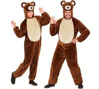 W WIDMANN MILANO Party Fashion - disfraz oso, mono de felpa, disfraz animal, oso pardo, disfraces