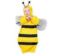 W WIDMANN MILANO Party Fashion - Disfraz niño abeja, saco para el baño de heno, tocado, saco de dormir, carnaval, fiesta de disfraces