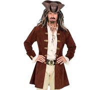 W WIDMANN MILANO Party Fashion - Disfraz pirata, abrigo de ante, bucanero, disfraces