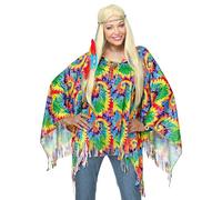 W WIDMANN MILANO Party Fashion Disfraz psicodélico hippie para adultos, multicolor, talla única (Widmann S.r.l. 75727)