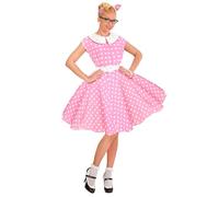 Widmann The 50s Rock'N'Roll Fashion Pink (Dress With Petticoat, Belt, Headband)