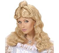 W WIDMANN MILANO Party Fashion E0728 - Peluca de cuento de hadas, rubia, pelo sintético, pelo ondulado, peluca de pelo largo para mujer, princesa