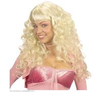 W WIDMANN MILANO Party Fashion E6363 - Peluca Angelica, rubia, rizada Peluca de pelo sintético, peluca de ángel, fiesta temática, carnaval, Navidad