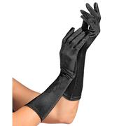 W WIDMANN MILANO Party Fashion - Elegantes guantes de satén | 40 cm de largo, con elastano, complemento de disfraz para coristas, carnaval y fiestas temáticas