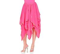 W WIDMANN MILANO Party Fashion - Falda de disfraz para mujer, accesorio de gasa con detalles dorados, traje de danza del vientre para Carnaval