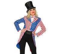 W WIDMANN MILANO Party Fashion - Frac de desfile USA, Uniforme de Guardia, Barras y Estrellas, Bandera Americana, Disfraces de Carnaval