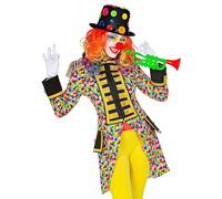W WIDMANN MILANO Party Fashion - Frac de directora de circo para mujer, chaqueta de confeti, disfraz de corista para circo y carnaval