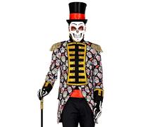 W WIDMANN MILANO Party Fashion - Frac de gala para hombre, frac jacquard de estilo barroco, disfraz para el Día de los Muertos, Carnaval, Halloween