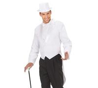 W WIDMANN MILANO Party Fashion - Frac de raso, blanco, mago, maestro de ceremonias, disfraces