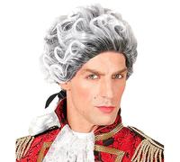W WIDMANN MILANO Party Fashion G0734 - Peluca gótica Peluca Marquise, gris, con cola de caballo, siglos XVIII y XIX, carnaval, fiesta temática