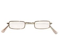 Widmann 18326 - Gafas con lentes rectangulares doradas, gafas de lectura, disfraz de abuela, Papá Noel, fiesta temática, carnaval