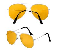 W WIDMANN MILANO Party Fashion - Gafas con cristales de colores, gafas de aviador, accesorio para fiesta temática de los 80, carnaval