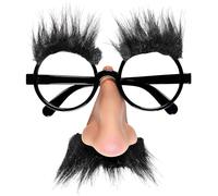 W WIDMANN MILANO Party Fashion - Gafas con nariz, bigote y cejas, gafas divertidas, accesorio para fotomatón o carnaval (Paquete de 2)