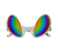 Widmann - Gafas extranjeras con lentes holográficas, extraterrestres, espacio, espacio, espacio, accesorio, fiesta temática, carnaval