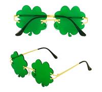 W WIDMANN MILANO Party Fashion - Gafas de trébol, para mujer y hombre, gafas de fiesta, accesorio para el Día de San Patricio, carnaval