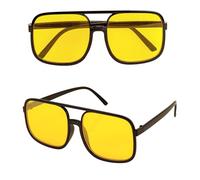 W WIDMANN MILANO Party Fashion gafas hip hop años 90, color amarillo (Widmann S.r.l. 28128)
