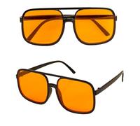 W WIDMANN MILANO Party Fashion gafas hip-hop años 90, color naranja (Widmann S.r.l. 28129)