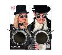 W WIDMANN MILANO Party Fashion - Gafas steampunk antiguas con púas, gafas de fiesta para carnaval, Halloween, festivales