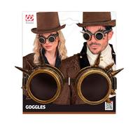 W WIDMANN MILANO Party Fashion - Gafas steampunk antiguas con púas, gafas de fiesta para carnaval, Halloween, festivales