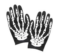 W WIDMANN MILANO Party Fashion - Guantes de esqueleto para adultos, hueso, parca, Halloween