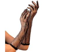 W WIDMANN MILANO Party Fashion - Guantes de malla con adorno de araña