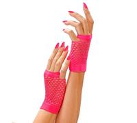 W WIDMANN MILANO Party Fashion - Guantes de rejilla sin dedos, años 80, carnaval, fiesta temática