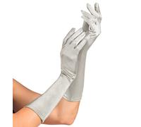 W WIDMANN MILANO Party Fashion - Guantes de satén con elastán, 1 par, longitud 40 cm, accesorio, años 20, carnaval