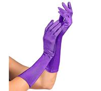 W WIDMANN MILANO Party Fashion - Guantes de satén con elastán, 1 par, longitud 40 cm, accesorio, años 20, carnaval