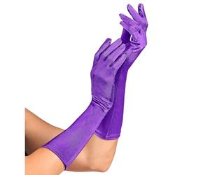 W WIDMANN MILANO Party Fashion - Guantes de satén con elastán, 1 par, longitud 40 cm, accesorio, años 20, carnaval