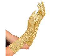W WIDMANN MILANO Party Fashion - Guantes fruncidos de satén, 1 par, longitud 44 cm, accesorio años 20